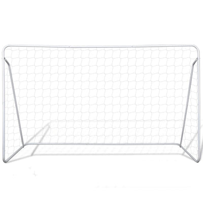 fodboldmål med net 240x90x150 cm stål