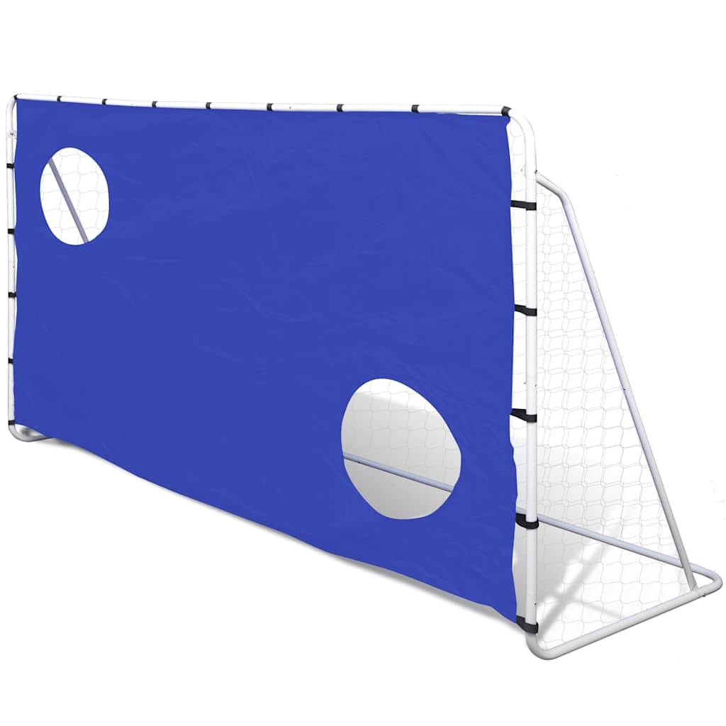 fodboldmål med sigtemål 240x92x150 cm stål