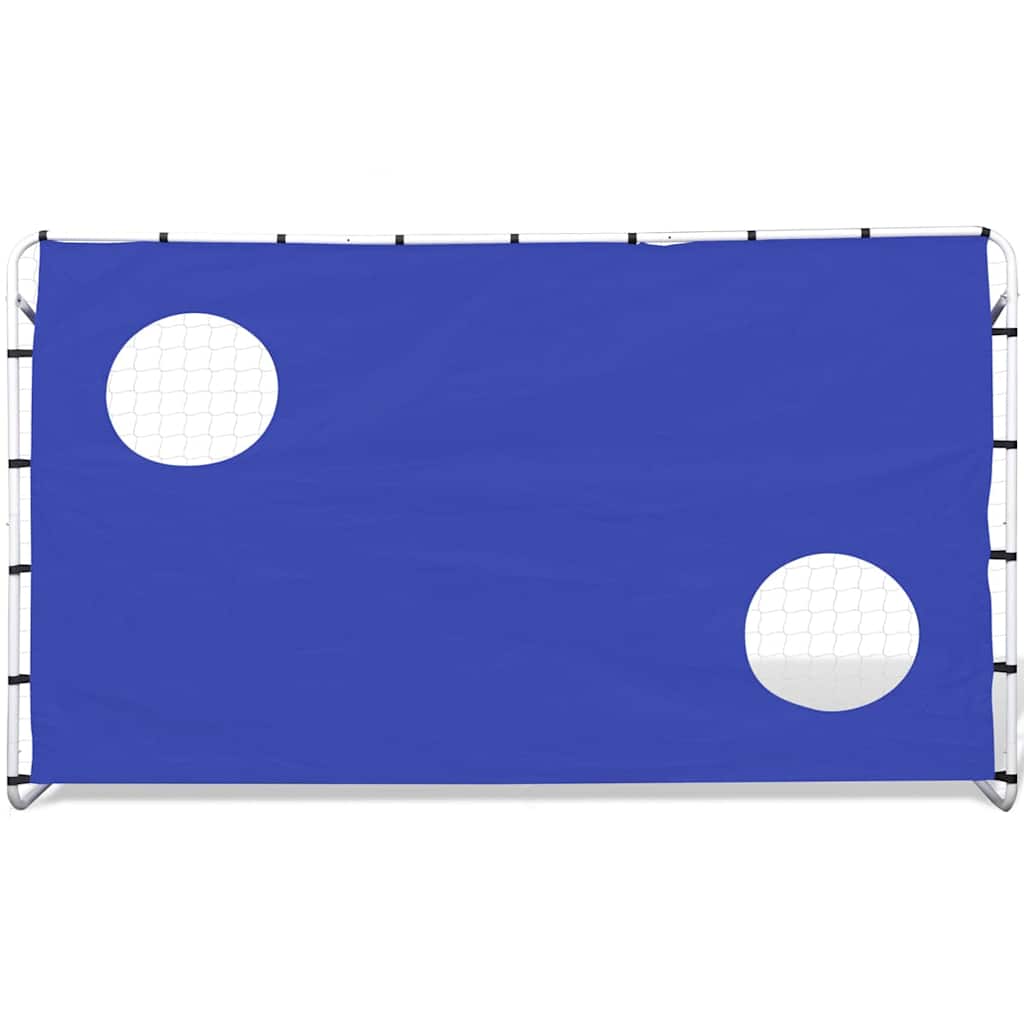 fodboldmål med sigtemål 240x92x150 cm stål