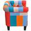 lænestol med patchworkdesign stof