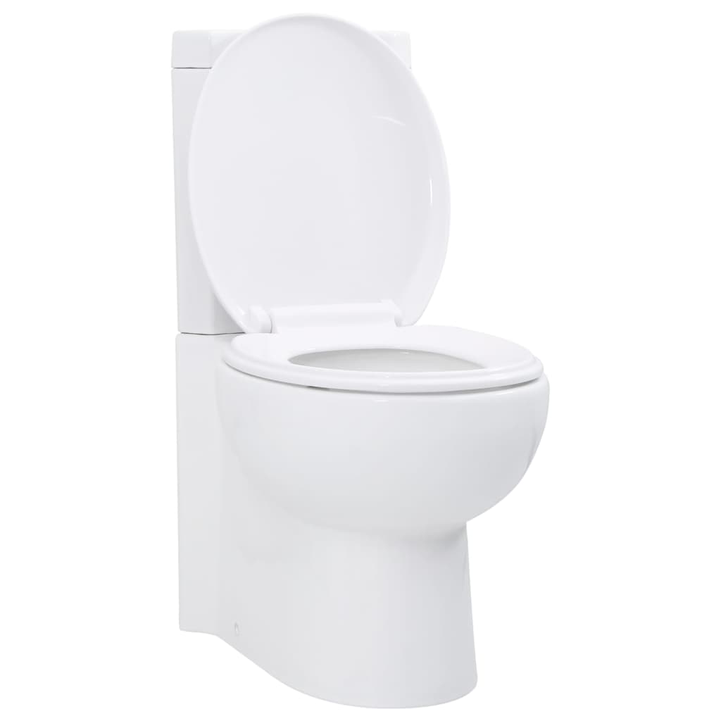 keramisk hjørnetoilet hvid