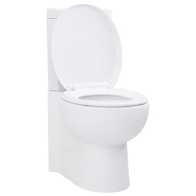 keramisk hjørnetoilet hvid