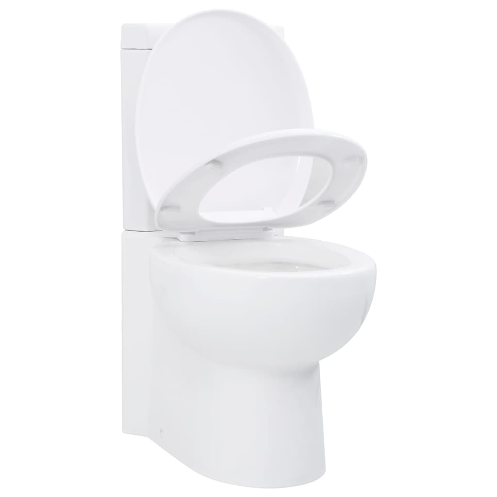 keramisk hjørnetoilet hvid