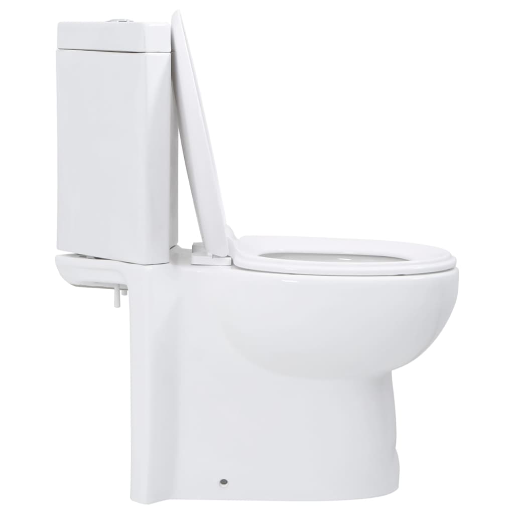 keramisk hjørnetoilet hvid