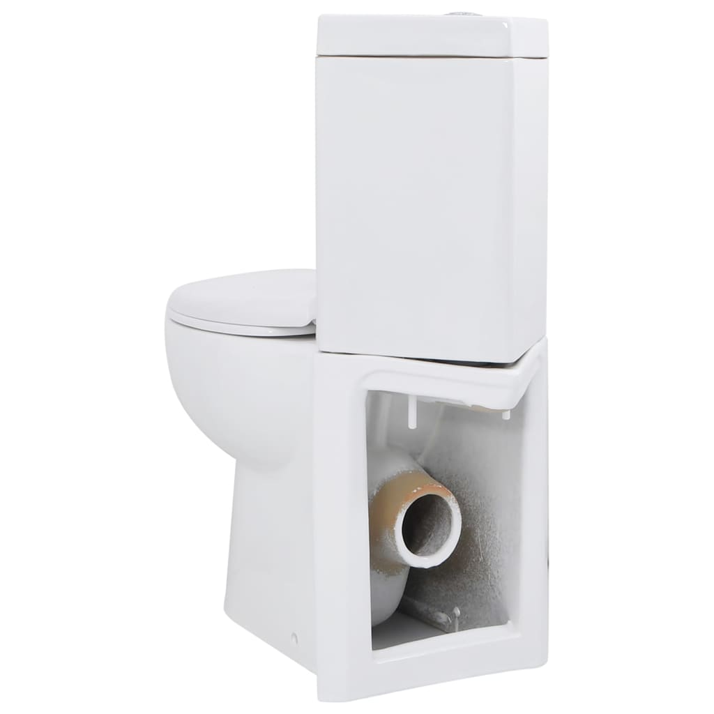 keramisk hjørnetoilet hvid