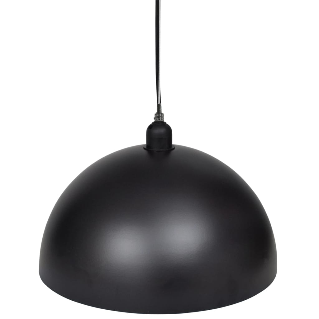 loftslampe halvkugle 2 stk. højdejusterbar sort