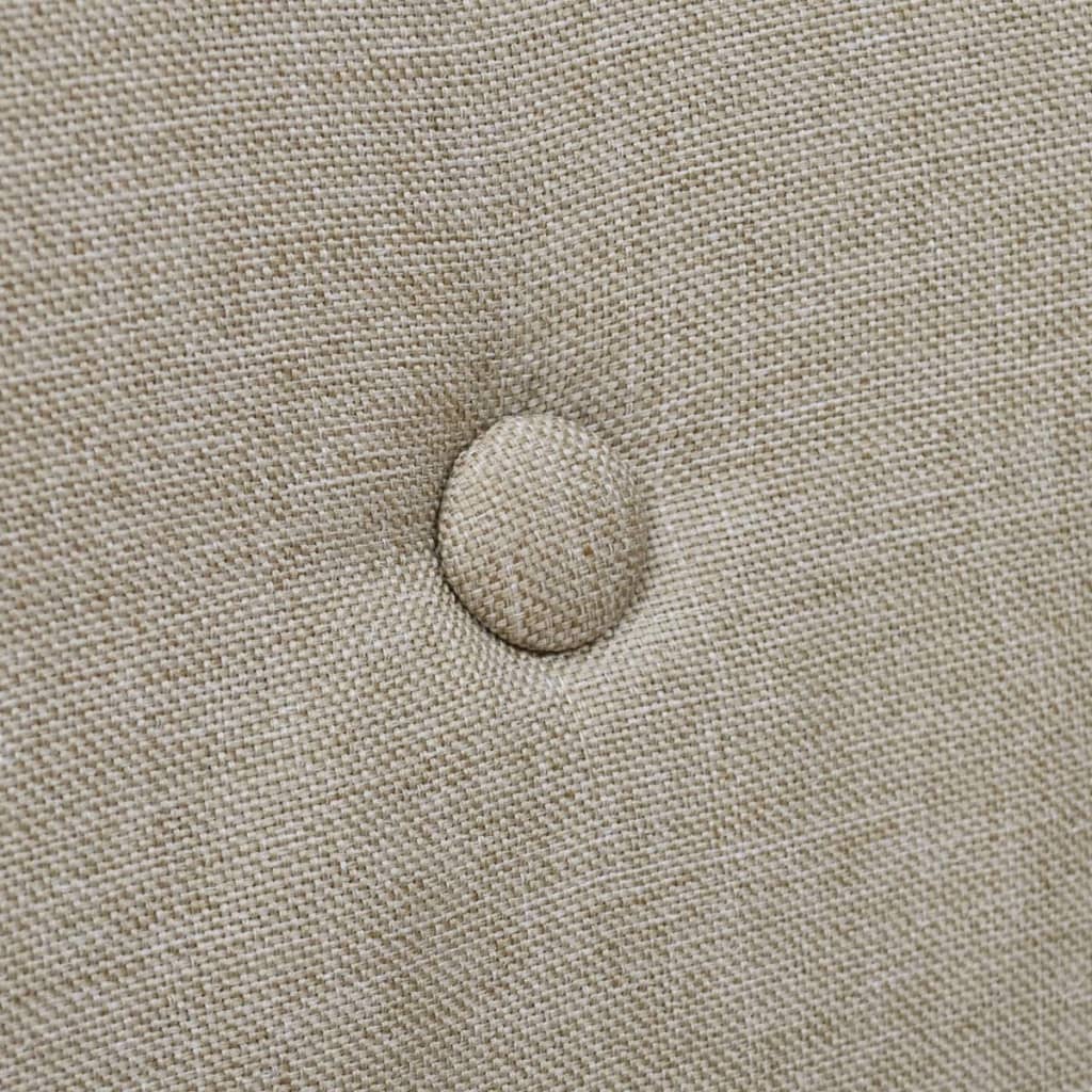 spisebordsstole 2 stk. beige stof massivt egetræ