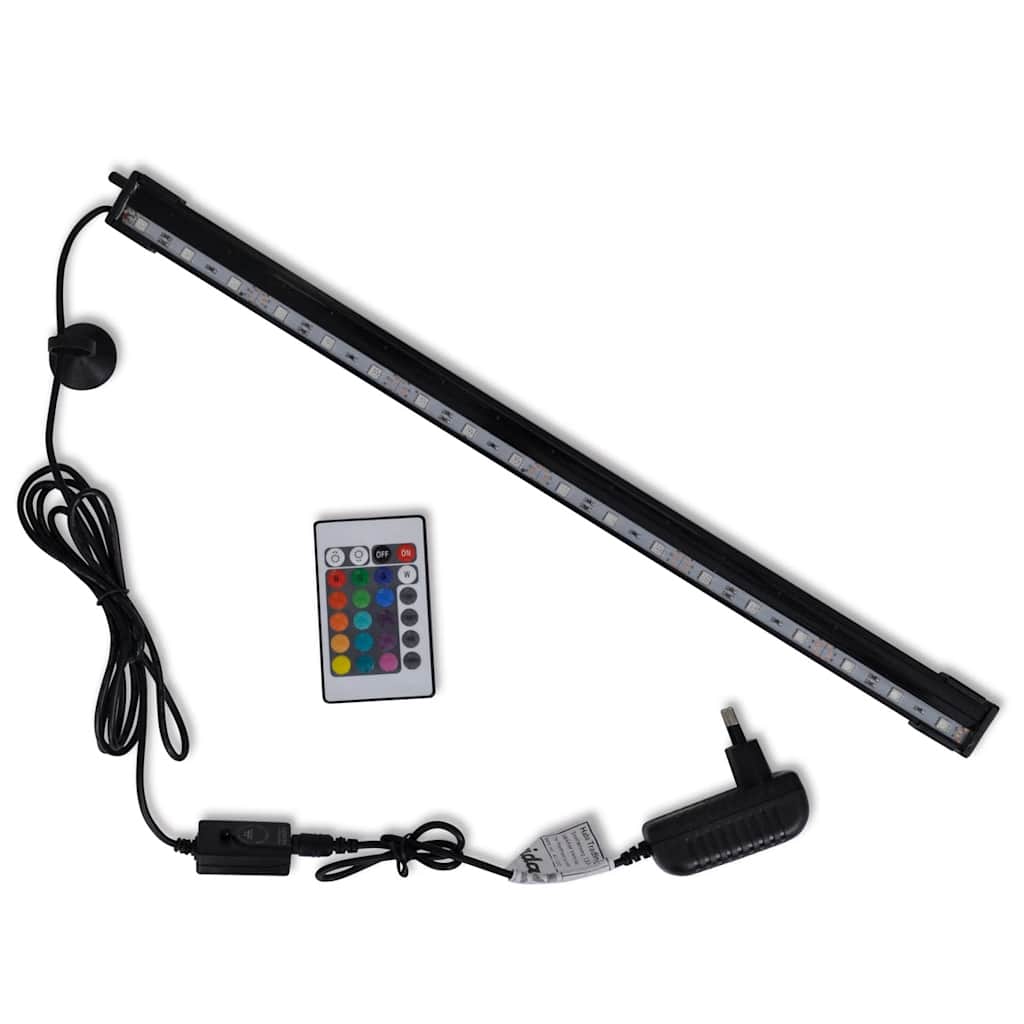 LED-akvarielampe med boblefunktion 48 cm RGB-farver