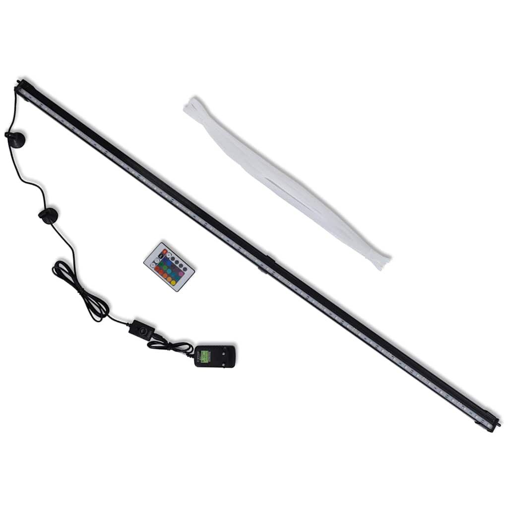 LED-akvarielampe med boblefunktion 107 cm RGB-farver