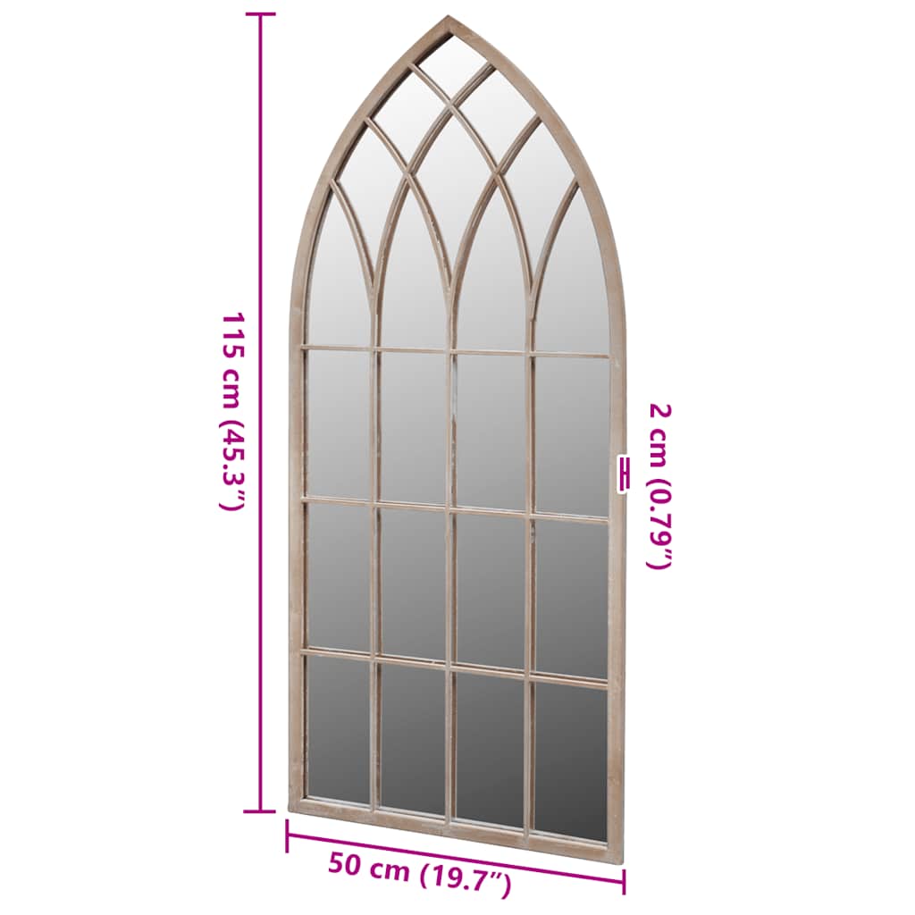 gotisk havespejl 50x115 cm indendørs og udendørs brug