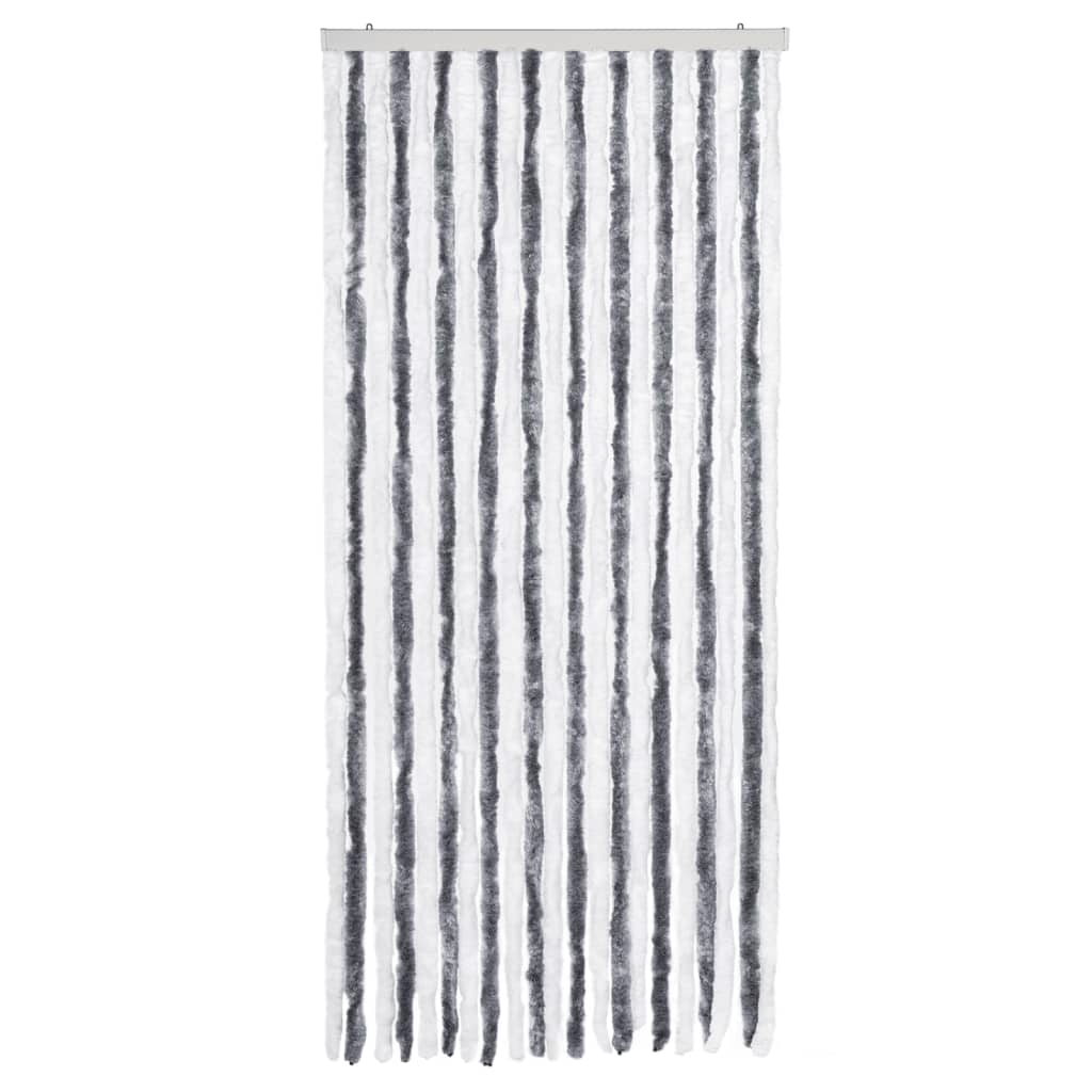 insektgardin grå og hvid 90 x 220 cm chenille