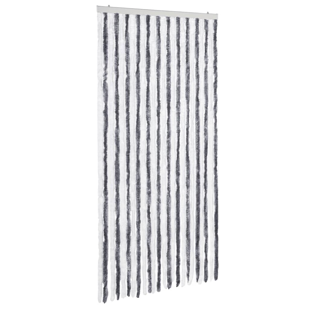 insektgardin grå og hvid 100x220 cm chenille