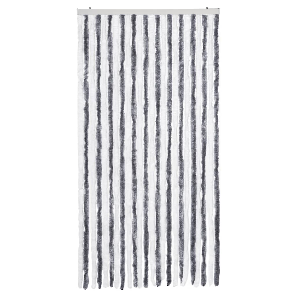 insektgardin grå og hvid 100x220 cm chenille