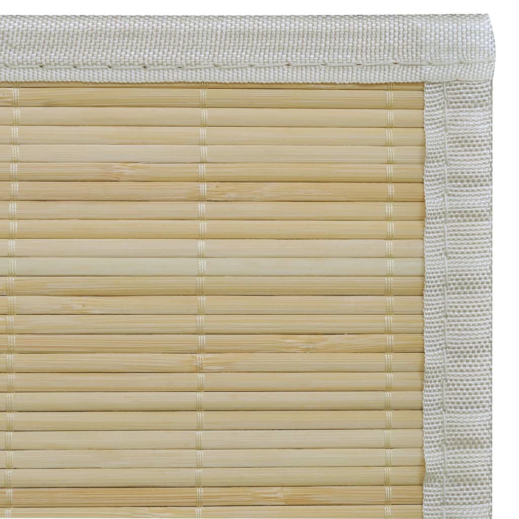 gulvtæppe 80x200 cm rektangulært bambus naturfarvet