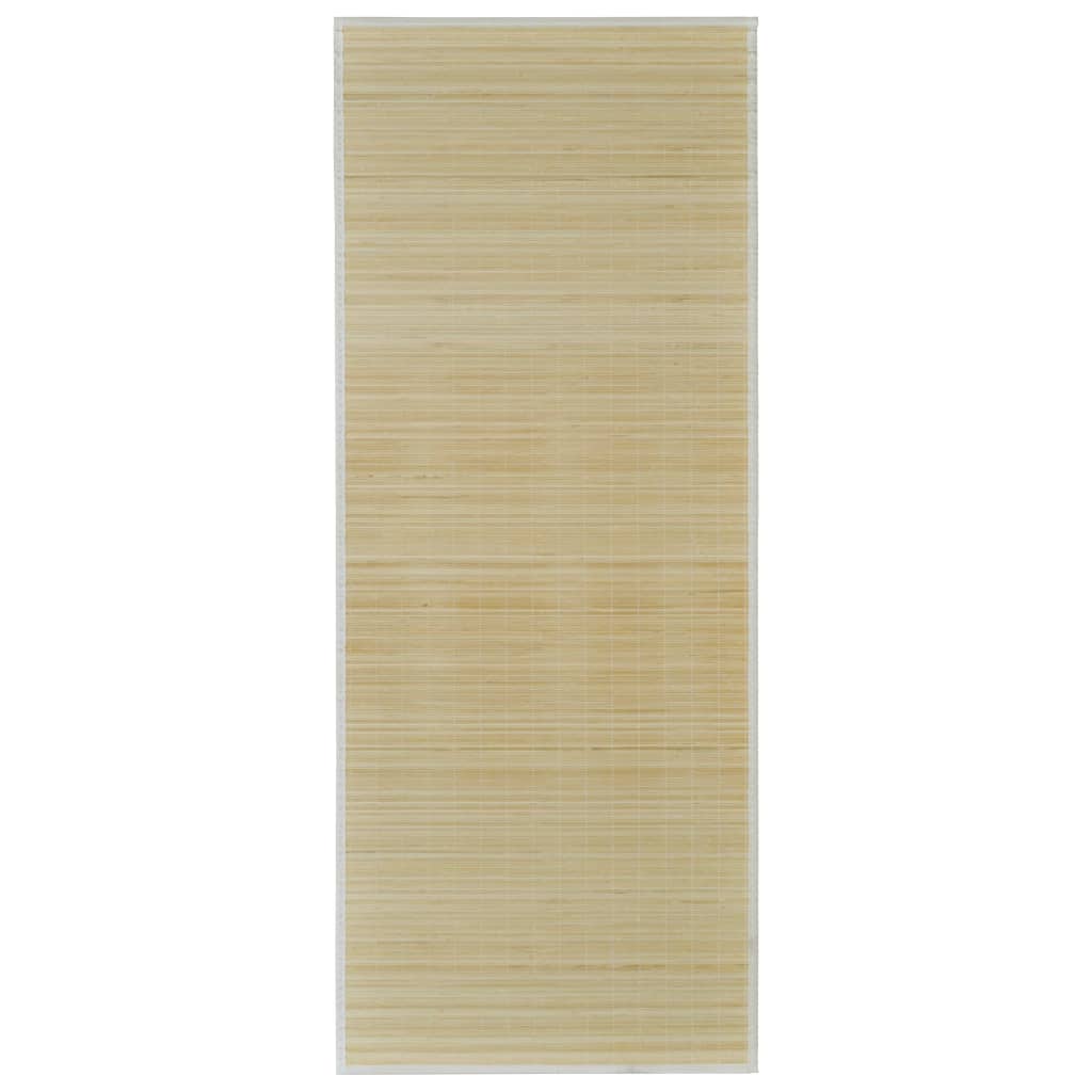 gulvtæppe 150x200 cm rektangulært bambus naturfarvet
