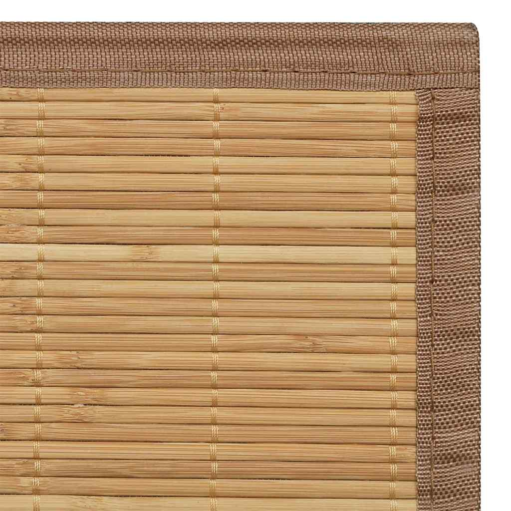 gulvtæppe 80x200 cm rektangulært bambus brun