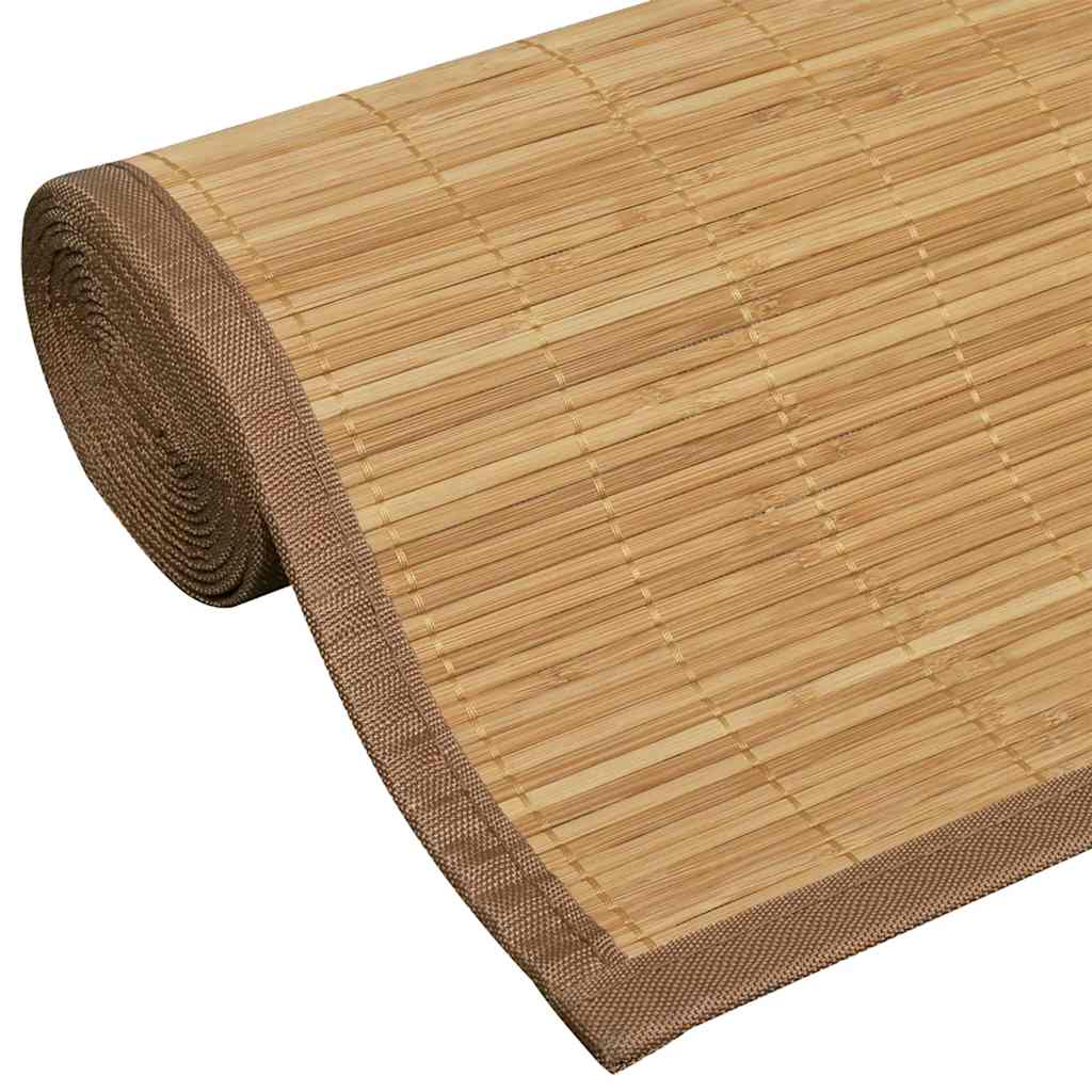 gulvtæppe 80x200 cm rektangulært bambus brun