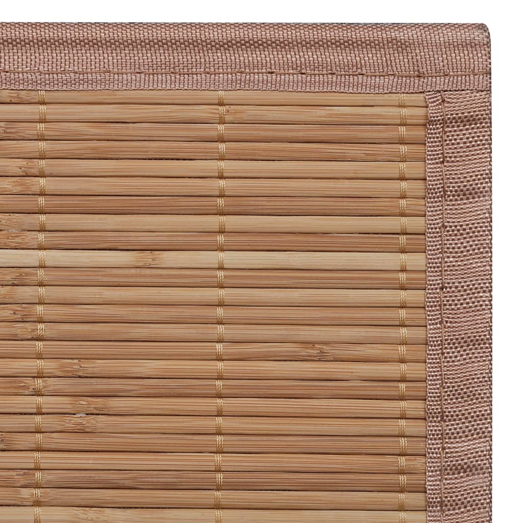 gulvtæppe 80x300 cm rektangulært bambus brun