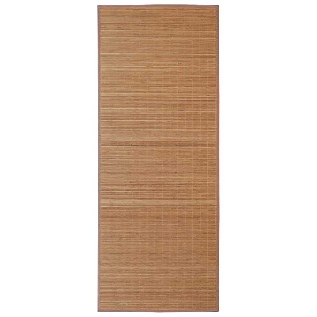 gulvtæppe 120x180 cm rektangulært bambus brun