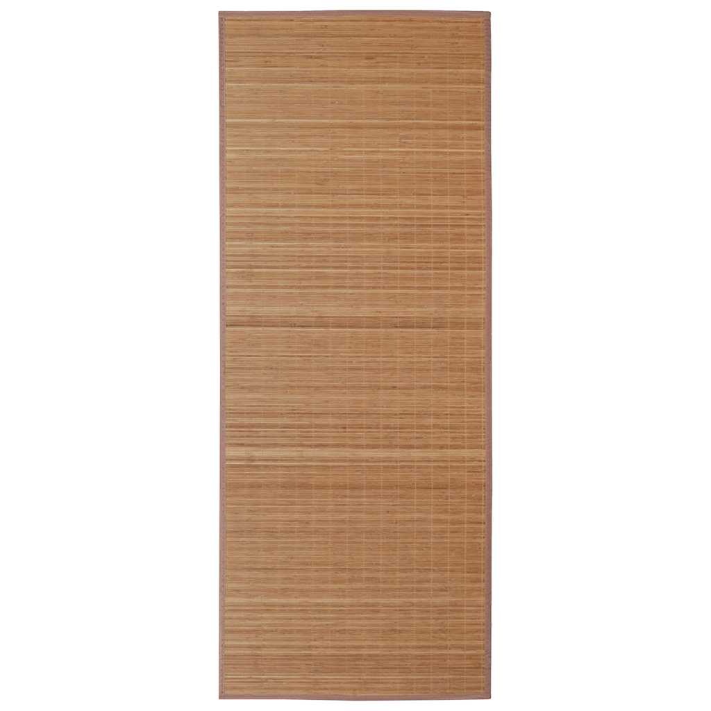 gulvtæppe 150x200 cm rektangulært bambus brun