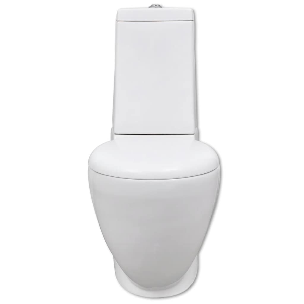 Hvidt keramisk toilet & bidet sæt