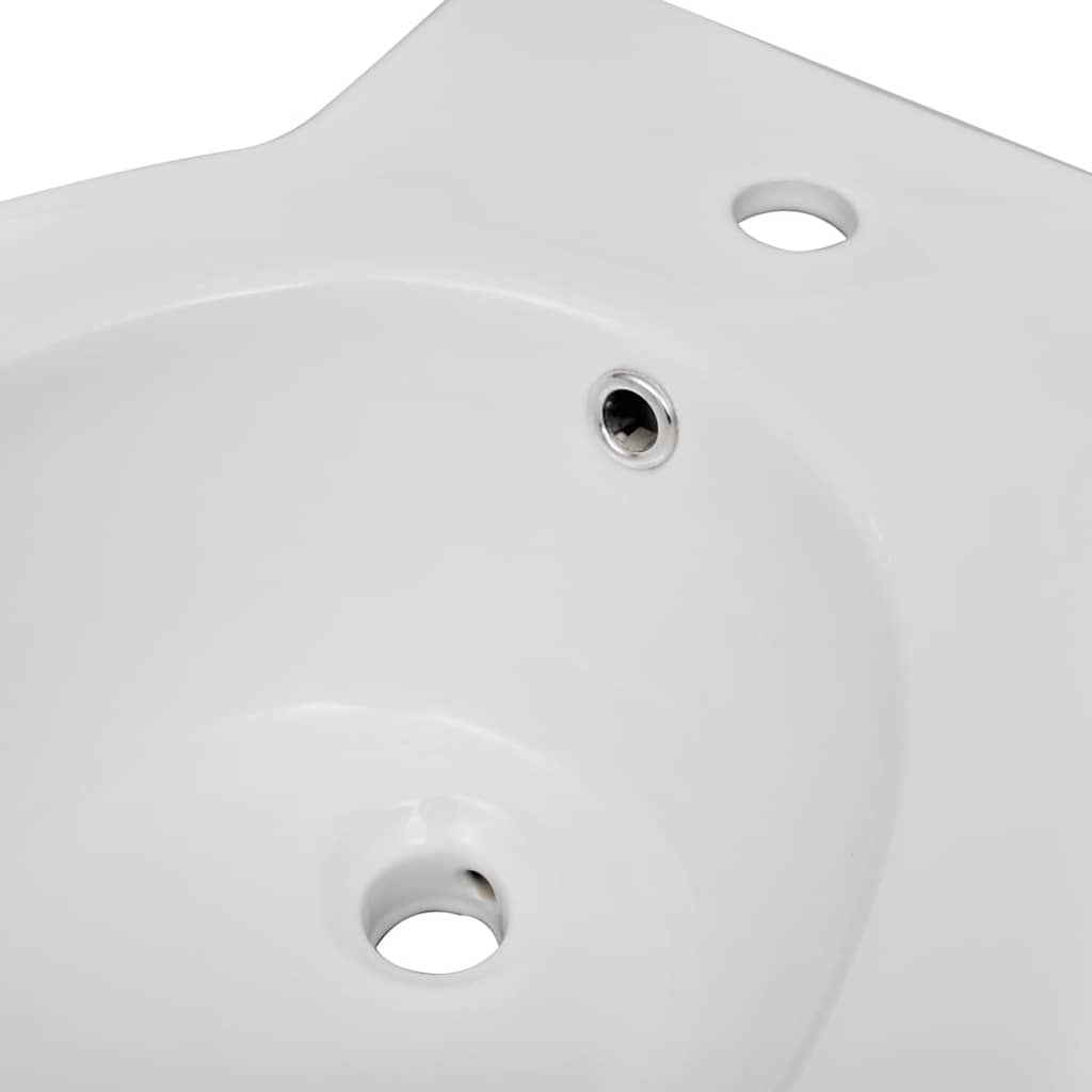 Hvidt keramisk toilet & bidet sæt