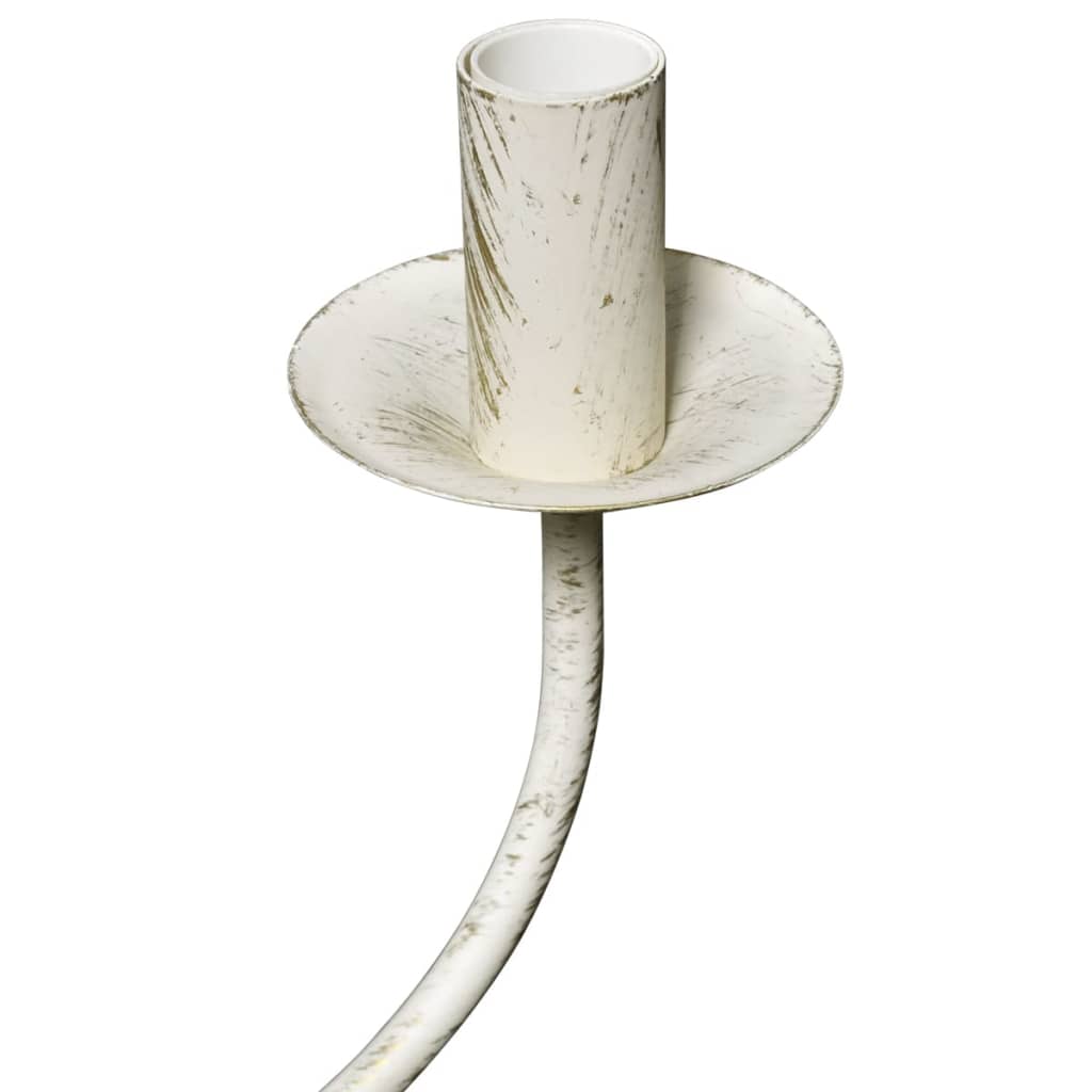 antik lysekrone 8 x E14-fatninger metal hvid