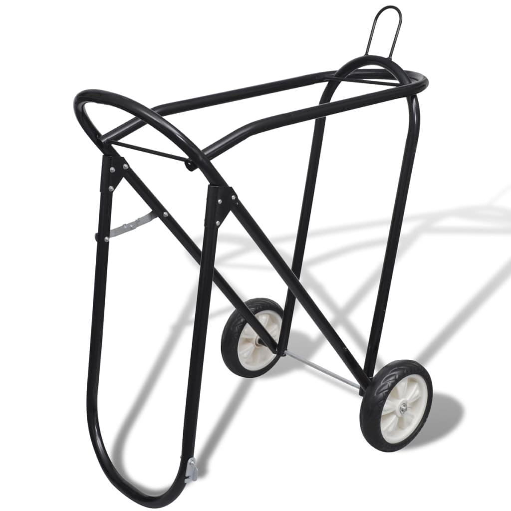 Metal Sammenfoldelig Saddle Rack med hjul