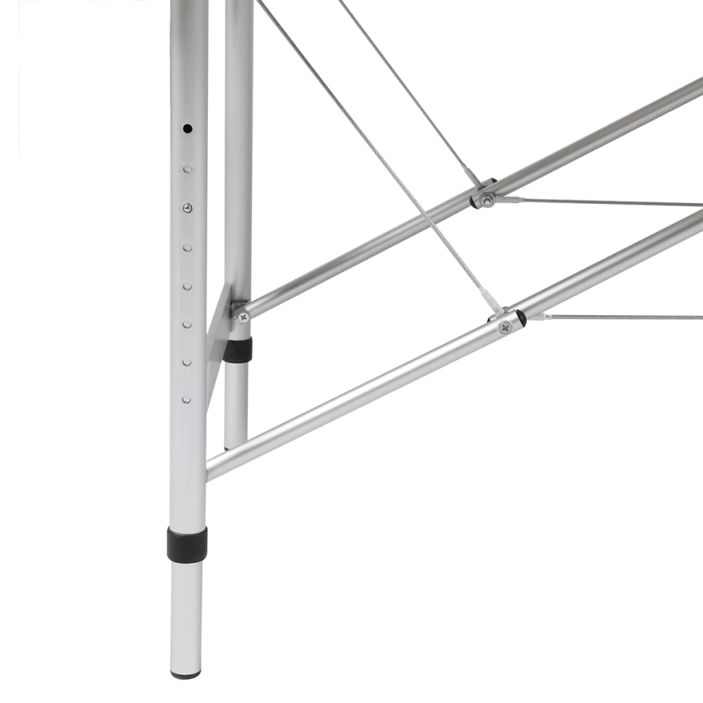 sammenfoldeligt massagebord med aluminiumsstel 2 zoner creme