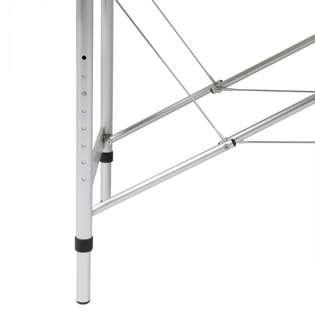 sammenfoldeligt massagebord med aluminiumsstel 2 zoner sort