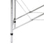 Cremefarvet sammenfoldeligt massagebord med aluminiumsstel,3 zoner
