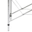 Sort sammenfoldeligt massagebord, 3 zoner med aluminiumsramme