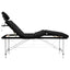 massagebord foldbart 4 zoner aluminiumsstel sort