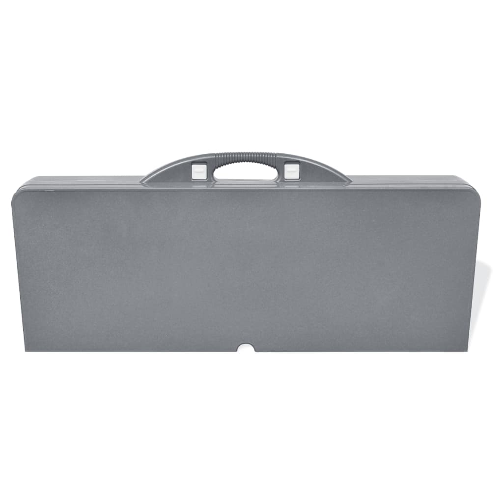 Foldbart campingbordsæt med 4 taburetter i aluminium ekstra let
