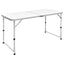 sammenklappeligt campingbord justérbart aluminium 120 x 60 cm