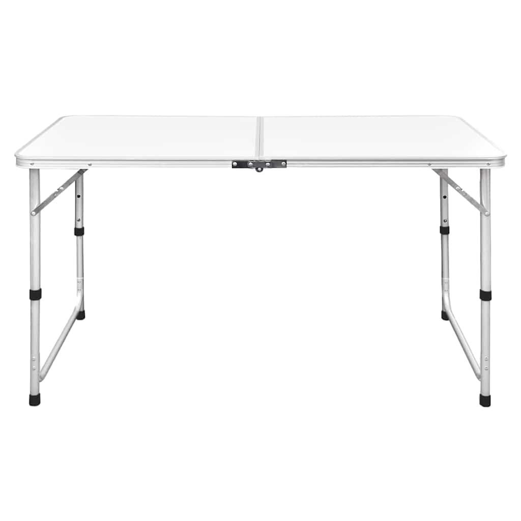 sammenklappeligt campingbord justérbart aluminium 120 x 60 cm
