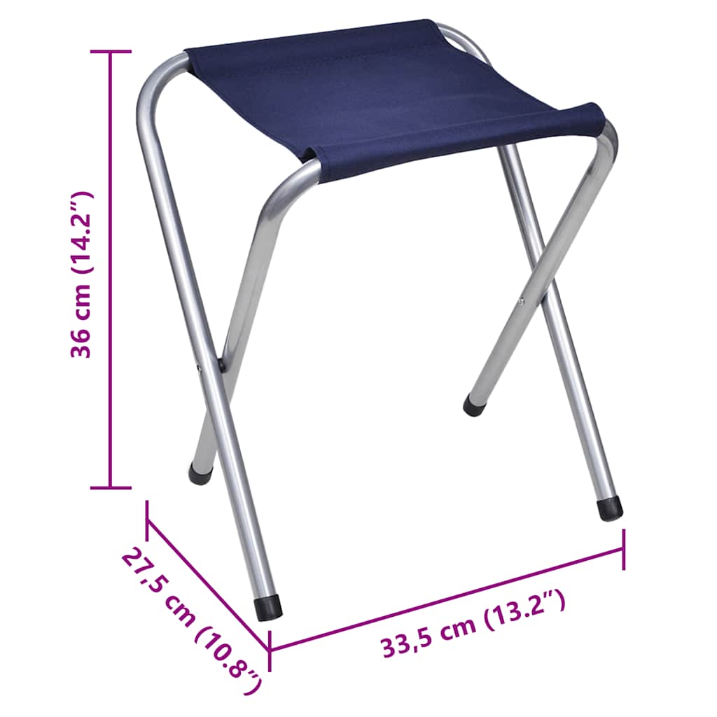 højdejustérbart campingbord og 6 klapstole 180x60 cm