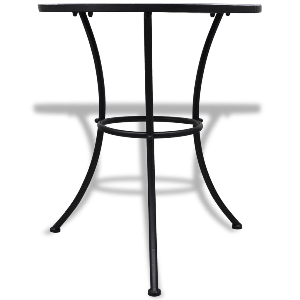 bistrobord 60 cm mosaik blå og hvid