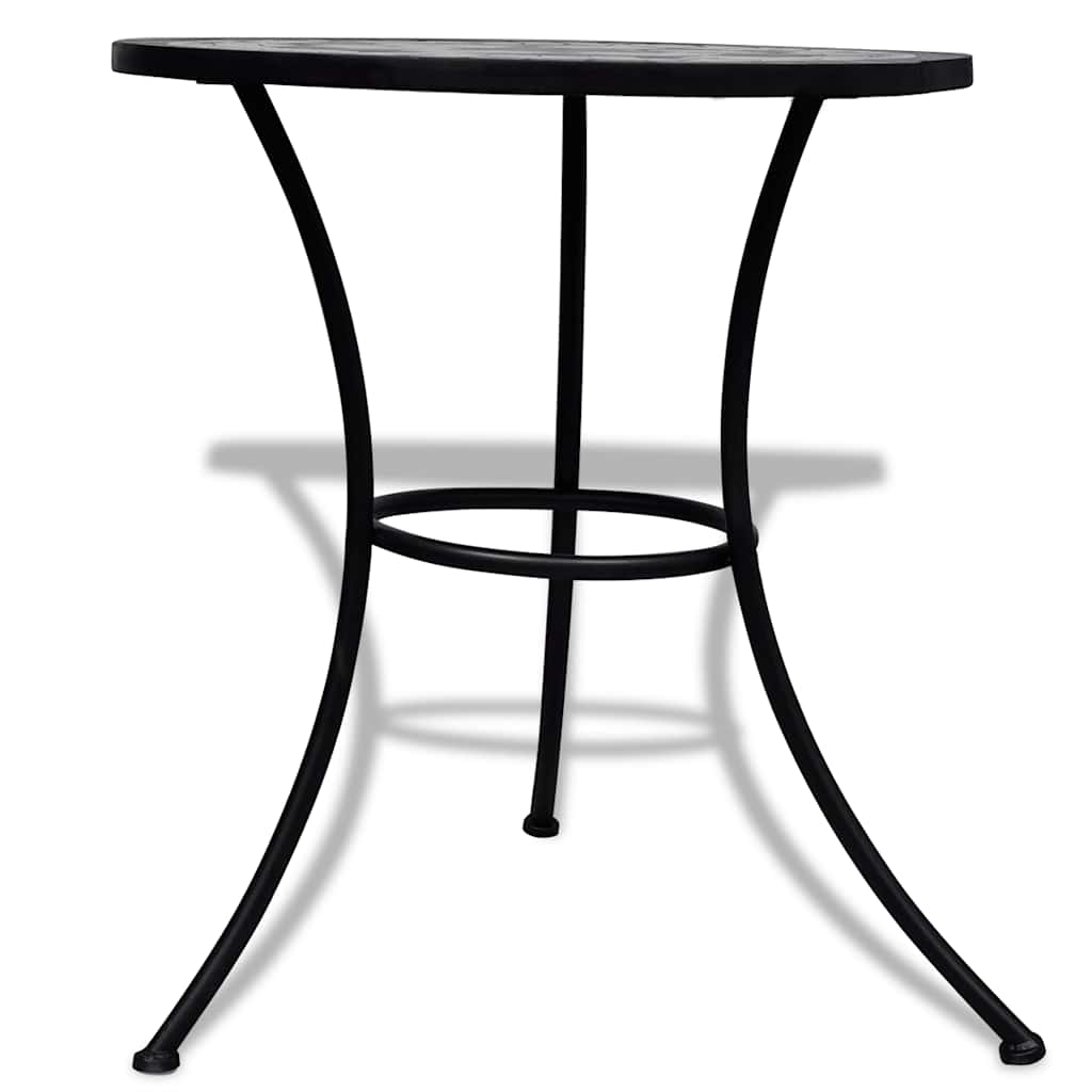 bistrobord 60 cm mosaik sort og hvid