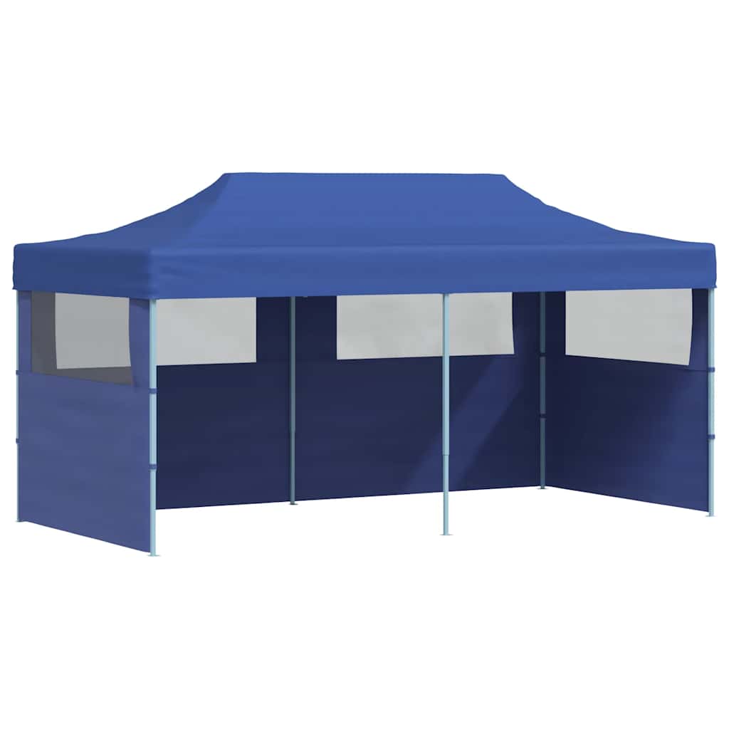 foldbart pop-up-festtelt 3 x 6 m blå