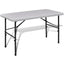 sammenfoldeligt havebord 122 cm HDPE hvid