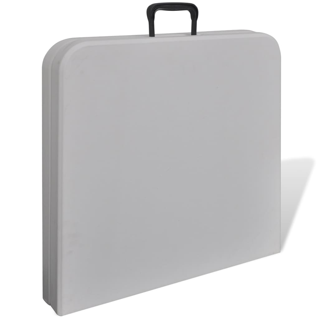 sammenfoldeligt havebord 122 cm HDPE hvid