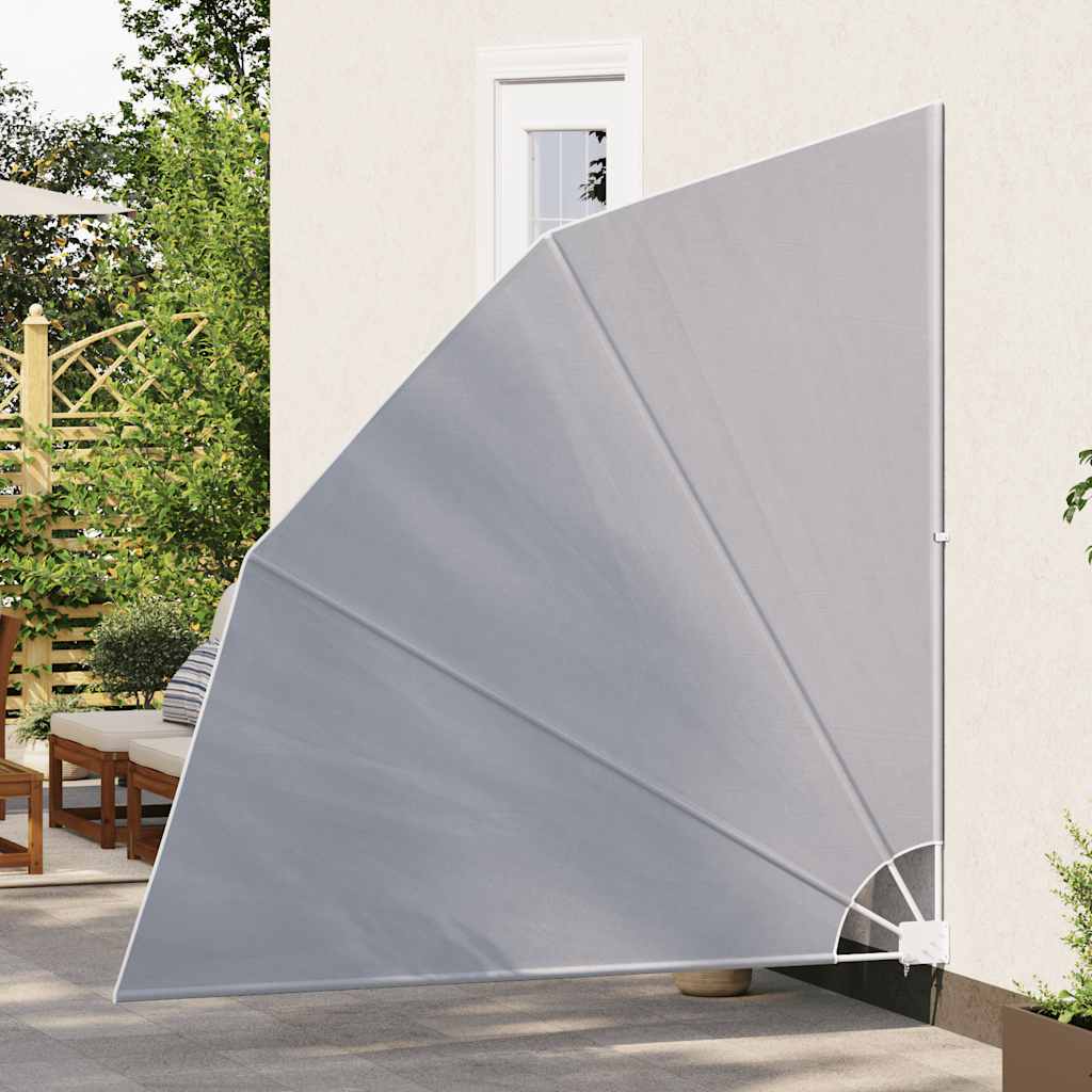 sammenklappelig sidemarkise til altan grå 210 x 210 cm