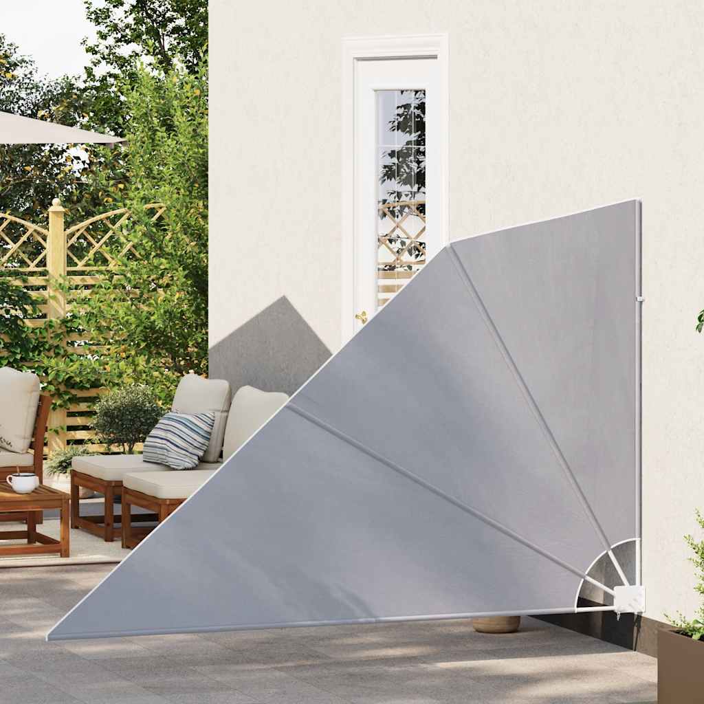 sammenklappelig sidemarkise til altan grå 160 x 240 cm