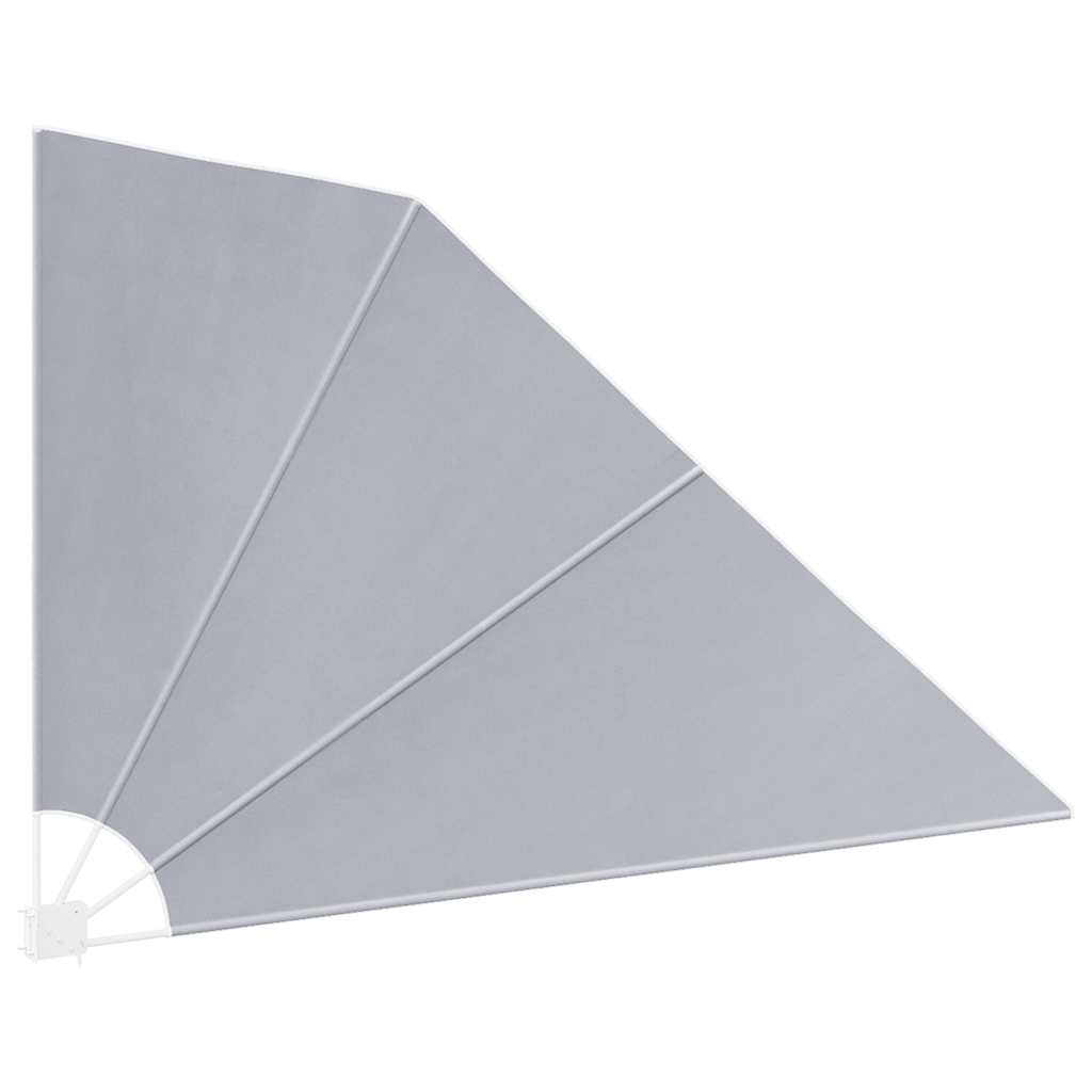 sammenklappelig sidemarkise til altan grå 160 x 240 cm