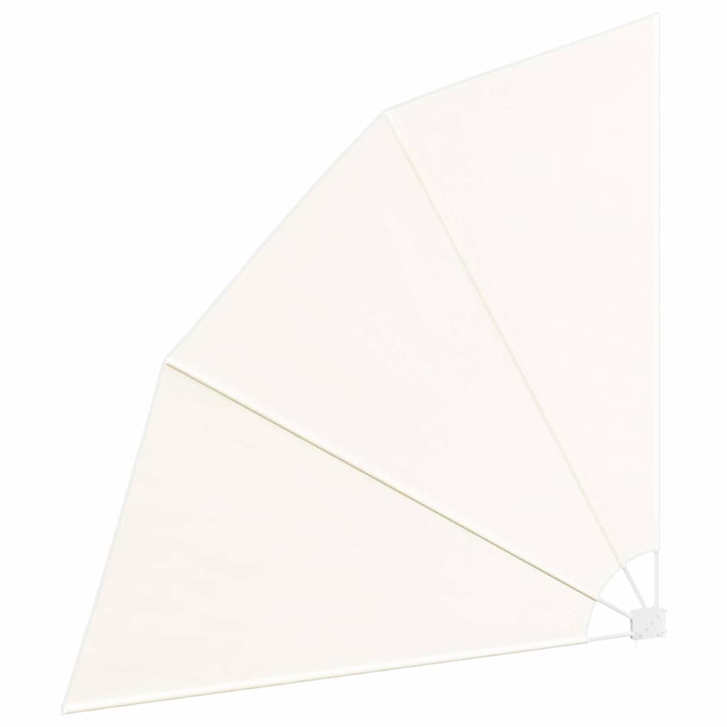 sammenklappelig sidemarkise til altan cremefarvet 210 x 210 cm