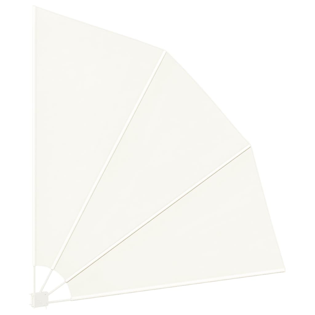 sammenklappelig sidemarkise til altan cremefarvet 210 x 210 cm
