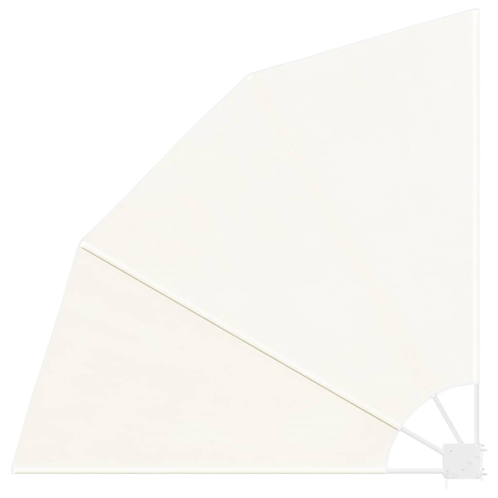 sammenklappelig sidemarkise til altan cremefarvet 140 x 140 cm