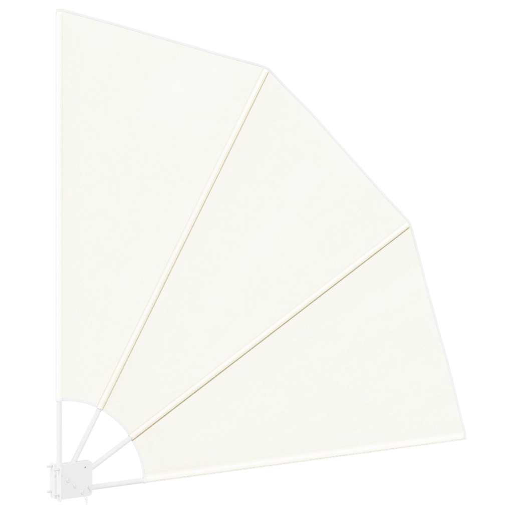 sammenklappelig sidemarkise til altan cremefarvet 140 x 140 cm