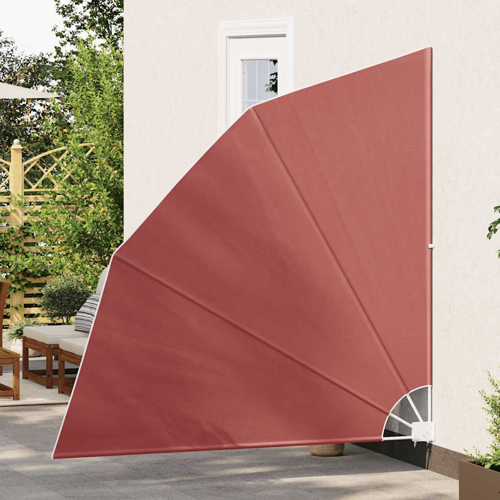 sammenklappelig sidemarkise til altan terracotta 210 x 210 cm